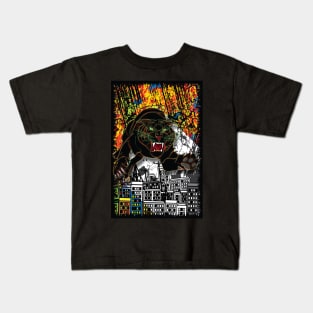 Black Tiger Leap Kids T-Shirt